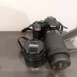 NIkon Digital Camera D5600 with 2 Lenses, Carry Bag and Universal Charger
