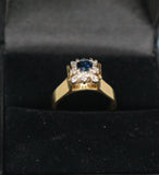 18ct Gold Ladies Diamond and Sapphire Ring