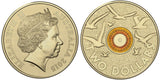 2015 coloured 2 Dollar Remembrance Day In Folder C Mintmark
