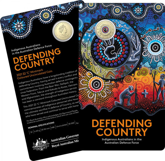 $2 C' Mintmark Coloured Uncirculated Indigenous Australians Coin