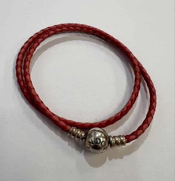 pandora double wrap leather  bracelet