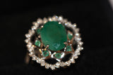 14ct White Gold Emerald Dress Ring