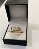 9ct gold and diamond men's ring