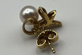 18ct gold Mikimoto pearl earrings and necklace