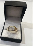 9ct gold and diamond men's ring