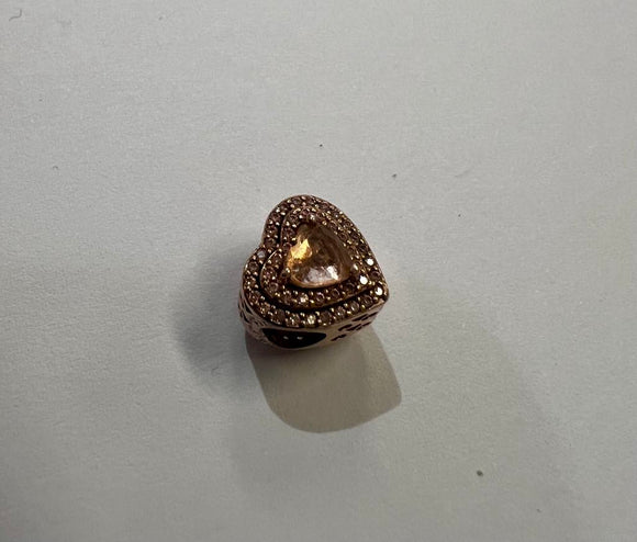 Pandora 14ct rose gold plated Heart Charm