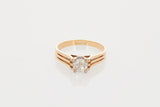18CT Yellow Gold Old Mined Solitaire Ring