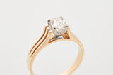 18CT Yellow Gold Old Mined Solitaire Ring