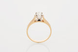 18CT Yellow Gold Old Mined Solitaire Ring
