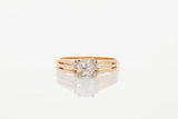 18CT Yellow Gold Old Mined Solitaire Ring