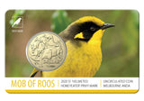 2020 $1 Mob of Roos 'Helmeted Honeyeater' Privymark Uncirculated $1 Coin Melbourne Money Expo