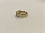 9ct gold and diamond men's ring