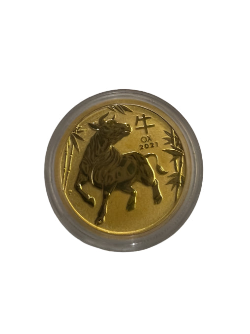 2021 1/2oz 9999 Gold Lunar Series Year of The Ox $50 Uncirculated Coin