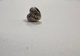 silver heart charm adorned with beautiful wings.