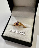 9ct Gold Garnet ladies ring
