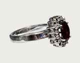 18ct white gold 1.25ct Ruby And Diamond Ring