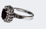 18ct white gold 1.25ct Ruby And Diamond Ring