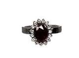 18ct white gold 1.25ct Ruby And Diamond Ring
