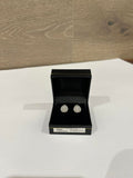 silver diamond pear earrings