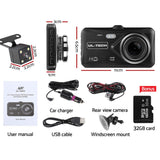 UL Tech 4 Inch Dual Camera Dash Camera -FREE POSTAGE