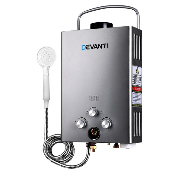 Devanti Portable Gas Water Heater 8LPM Camping Shower