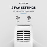 CARSON Portable Air Conditioner Mobile Fan Cooler Cooling Dehumidifier 9000BTU