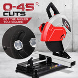 Baumr-AG Metal Cut-Off Saw 14 Drop Chop Circular Cutting Machine Electric