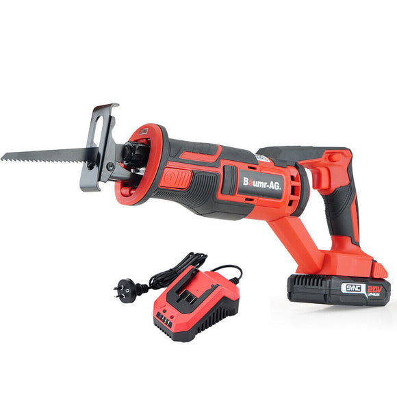BAUMR-AG Reciprocating Saw 20V Cordless Lithium Electric Saber Recip with Battery and Battery