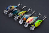 6x 8cm Popper Crank Bait Fishing Lure Lures Surface Tackle Saltwater- FREE SHIPPING